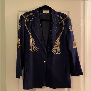 The Icing jacket navy with gold embellishments